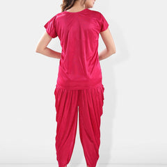 Be You V-Neck Satin Night Suit With Robe