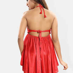 Be You Satin Halter Neck Baby Doll