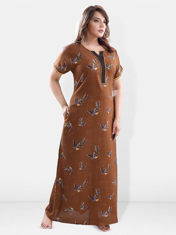 Be You Floral Printed Maxi Nightdress