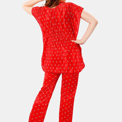 Be You Conversational Printed Satin Night Suit