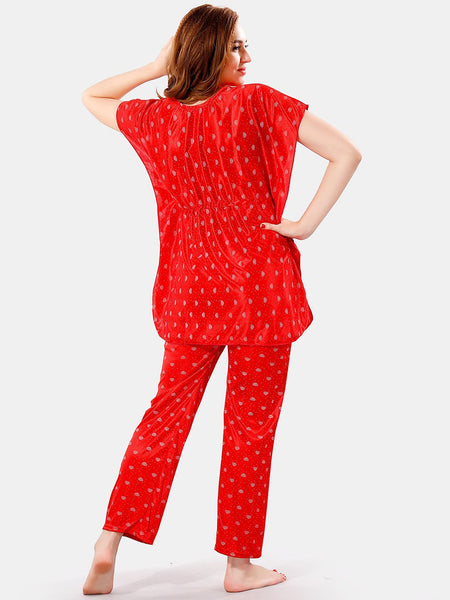 Be You Conversational Printed Satin Night Suit