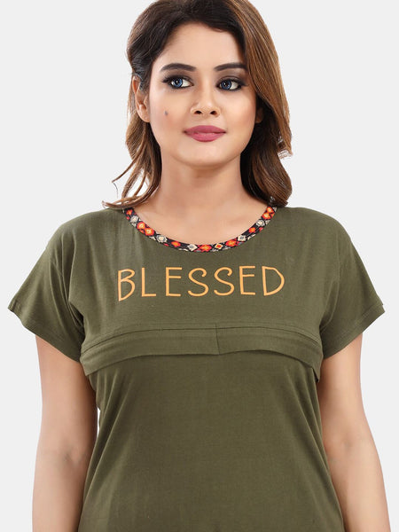 Be You Typography Printed Maternity Night Suit