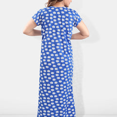 Be You Floral Printed Maxi Satin Maternity Nightdress