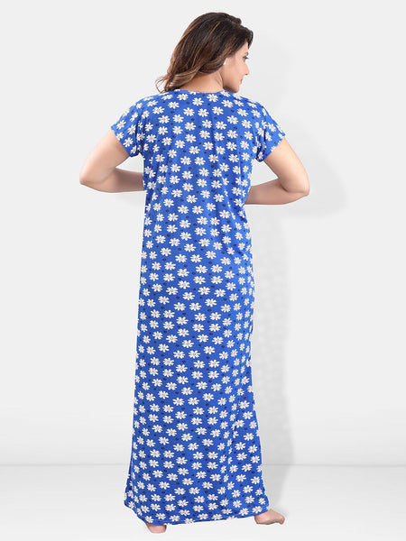 Be You Floral Printed Maxi Satin Maternity Nightdress