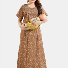 Be You Floral Printed Maternity Maxi Nightdress