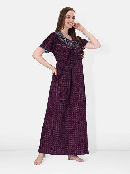 Be You Embroidered Maxi Nightdress