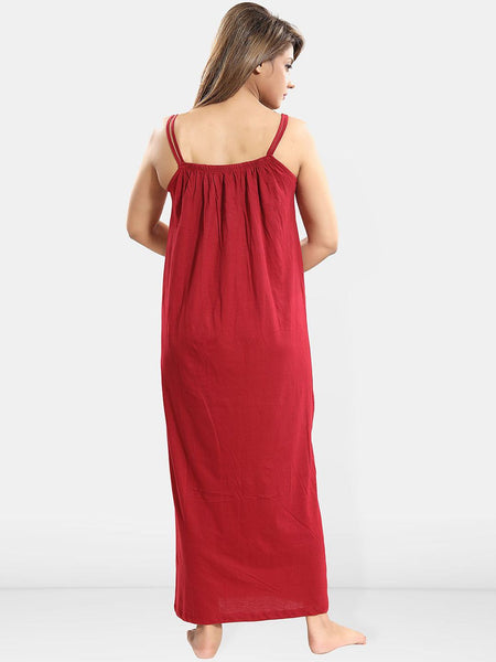 Be You Shoulder Straps Cotton Maxi Nightdress