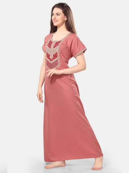 Be You Floral Embroidered Maxi Nightdress