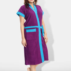 Be You Women Cotton Anti-bacterial Super Soft Bath Robe With Belt