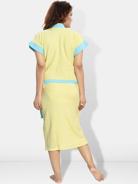 Be You Women Cotton Anti-bacterial Super Soft Bath Robe With Belt