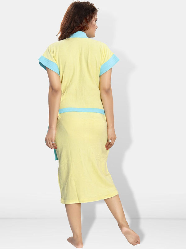 Be You Women Cotton Anti-bacterial Super Soft Bath Robe With Belt