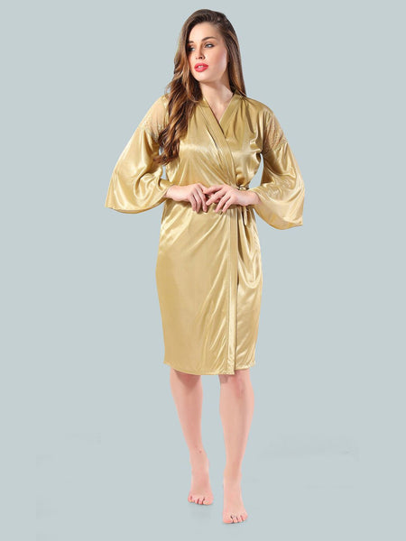 Be You Women Gold-Toned Nightdress