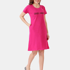Be You Typographic Printed T-shirt Nightdress
