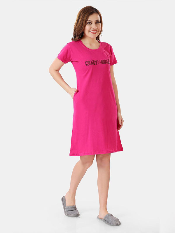 Be You Typographic Printed T-shirt Nightdress