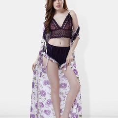 Be You Satin Night Suit With Robe