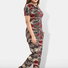 Be You Geometric Printed Night suit