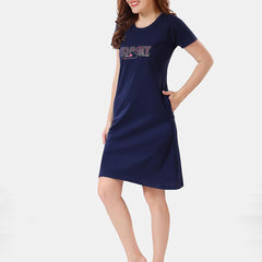 Be You Typographic Printed T-shirt Nightdress