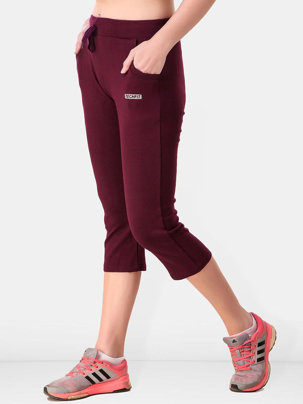 Be You Women Solid Cotton Three Fourth-Length Tights