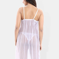 Be You Self Design Shoulder Straps Net Baby Doll With Brief