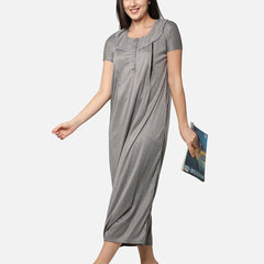 Be You Striped Maternity Maxi Nightdress