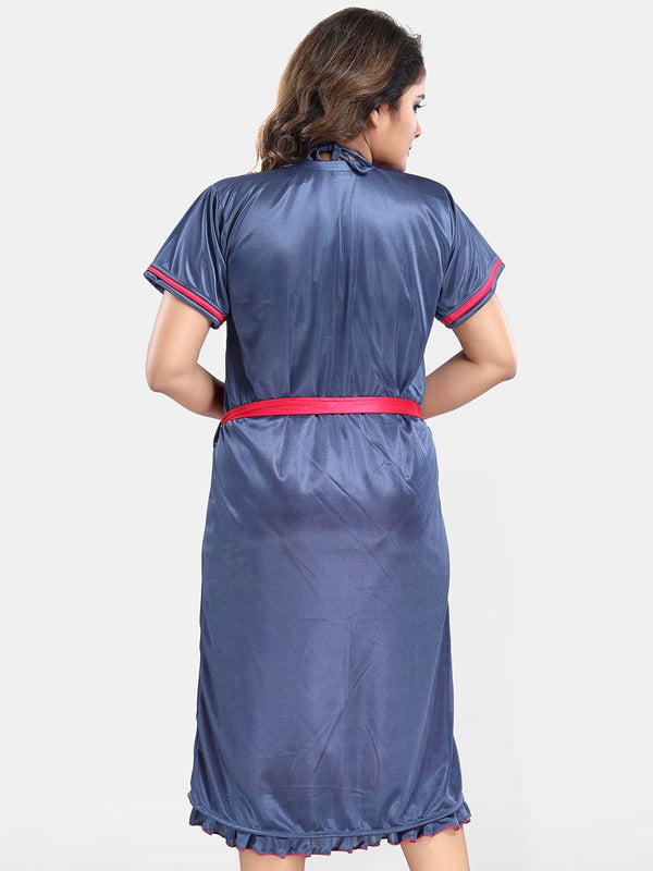 Be You Satin Wrap Nightdress With Robe