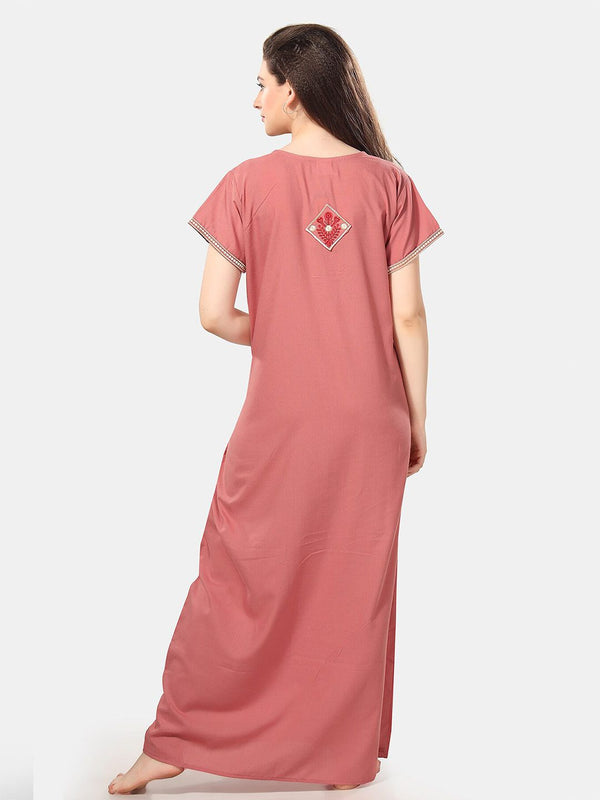 Be You Floral Embroidered Maxi Nightdress