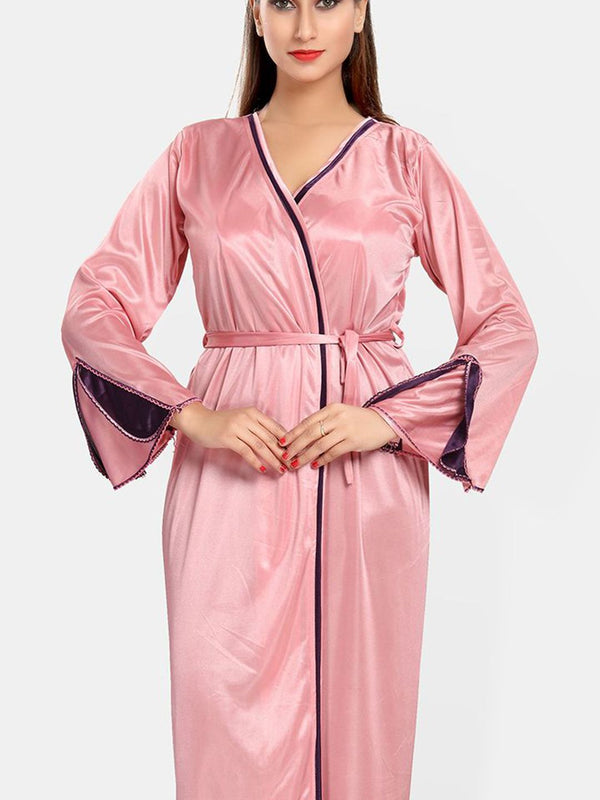 Be You Women Satin Maxi Nightdress With Robe