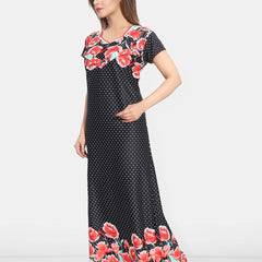 Be You Women Printed Maxi Maternity Nightdress