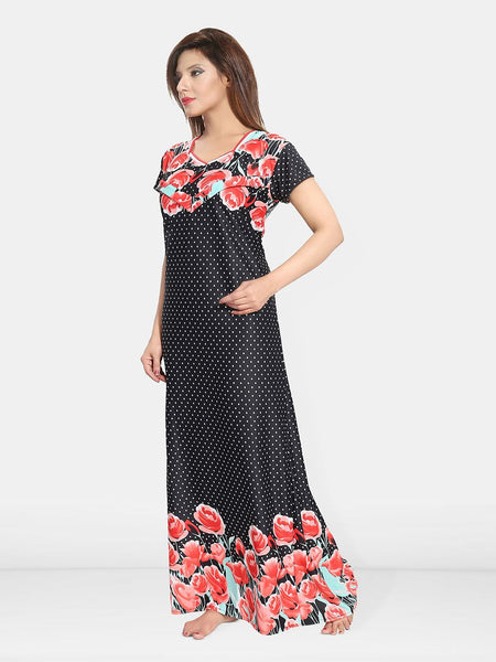 Be You Women Printed Maxi Maternity Nightdress