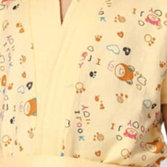 Be You Girls Printed Terry Cotton Water Absorbent Bath Robe With Belt