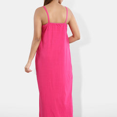 Be You Shoulder Straps Sleeveless Cotton Maxi Nightdress