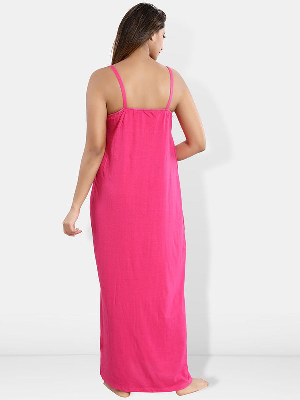Be You Shoulder Straps Sleeveless Cotton Maxi Nightdress