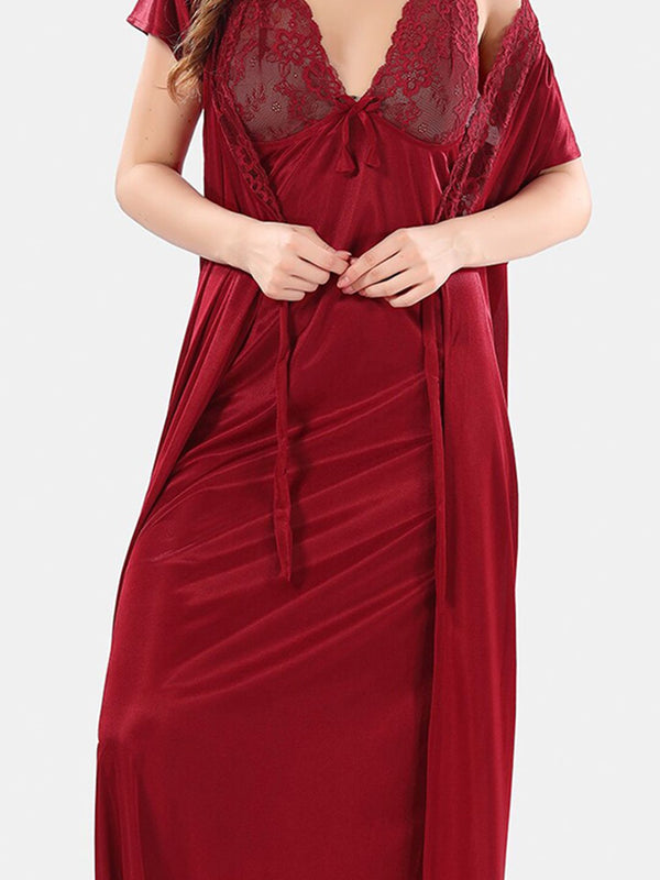 Be You Satin Maxi Nightdress With Robe