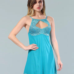 Be You Turquoise Blue Net Baby Doll