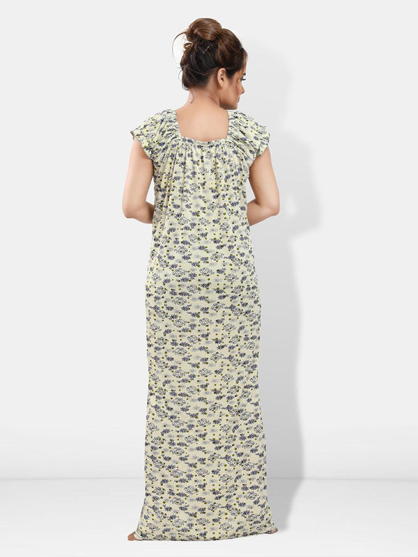Be You Floral Printed Satin Maxi Nightdress