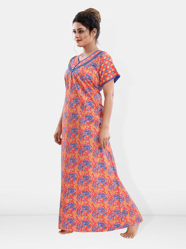 Be You Printed Pure Cotton Maxi Nightdress