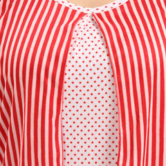 Be You Striped Satin Maternity Night Suit