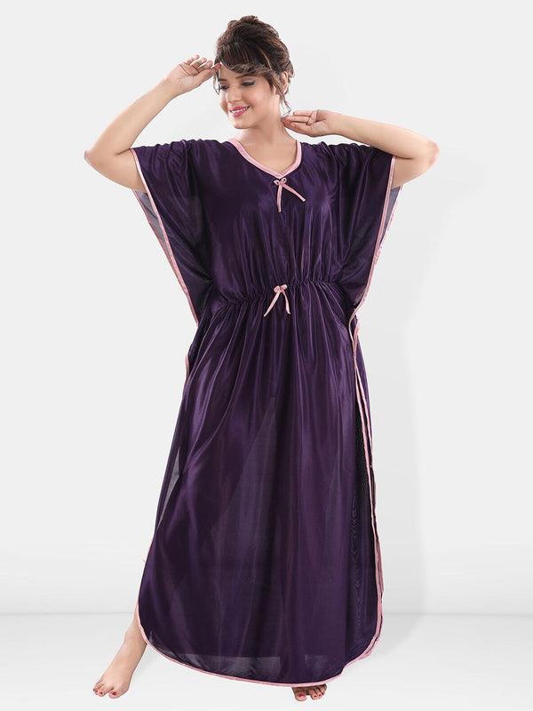 Be You V-Neck Satin Maxi Kaftan Nightdress