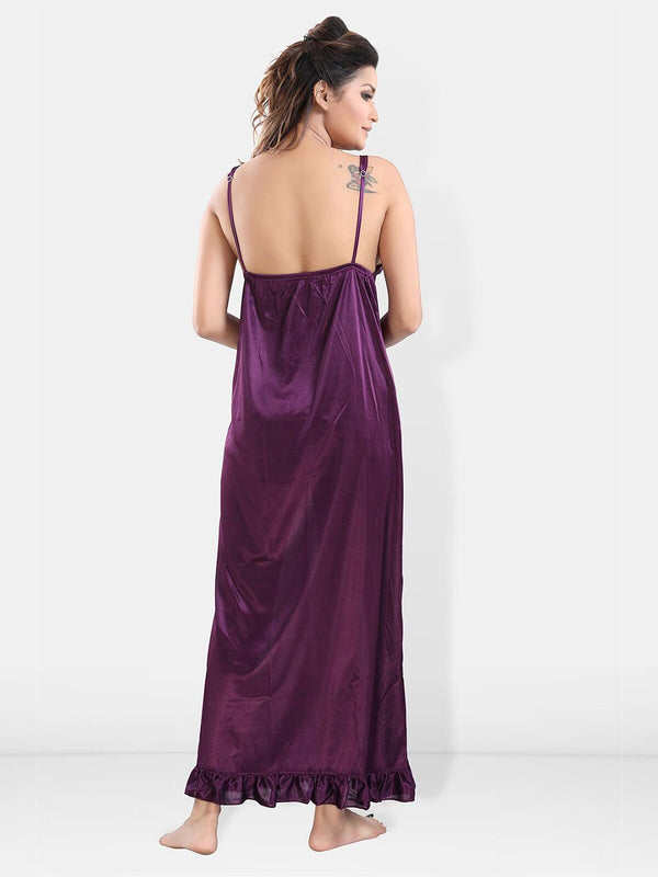 Be You V-Neck Satin Maxi Nightdress