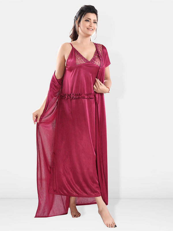 Be You Satin Maxi Nightdress With Robe