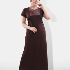 Be You Geometric Embroidered Maxi Nightdress