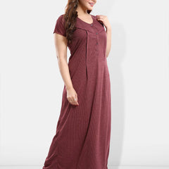 Be You Maternity Striped Maxi Nightdress