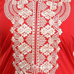 Be You Ethnic Motifs Embroidered Maxi Nightdress