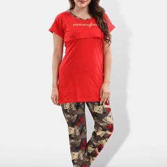 Be You Typography Printed Maternity Night Suit