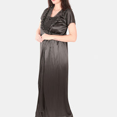 Be You Floral Lace Satin Maxi Nightdress With Robe