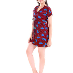 Be You Women Set of 3 Maroon Printed Nightdress