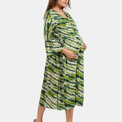 Be You Abstract Printed A Line Maternity Dress