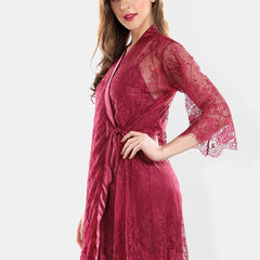 Be You Shoulder Straps Nightdress With Robe