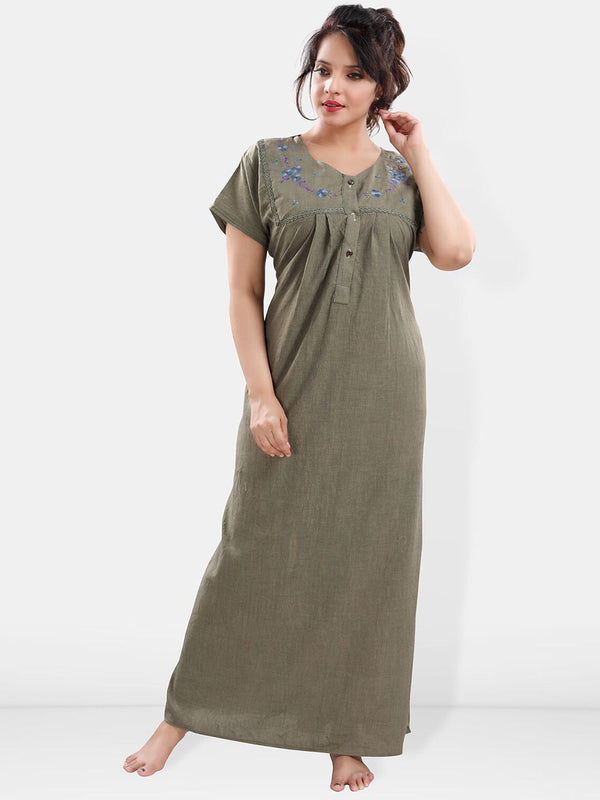 Be You V Neck Maxi Nightdress