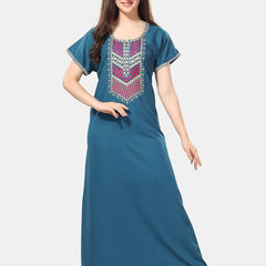 Be You Floral Embroidered Maxi Nightdress